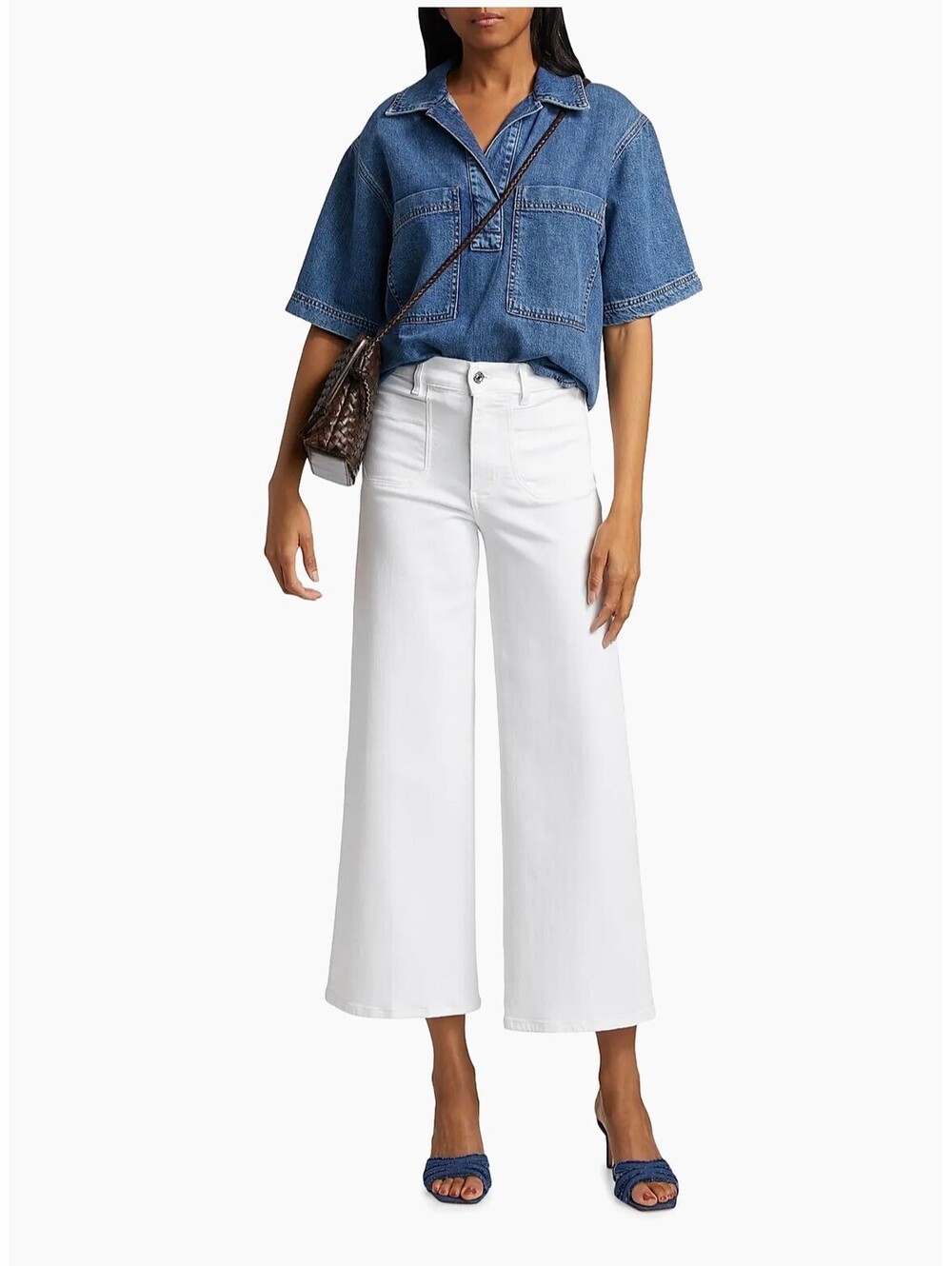 NWT $228 MSRP FRAME Le Slim Palazzo Wide Leg Denim Jeans Size 26 - Picture 3 of 5